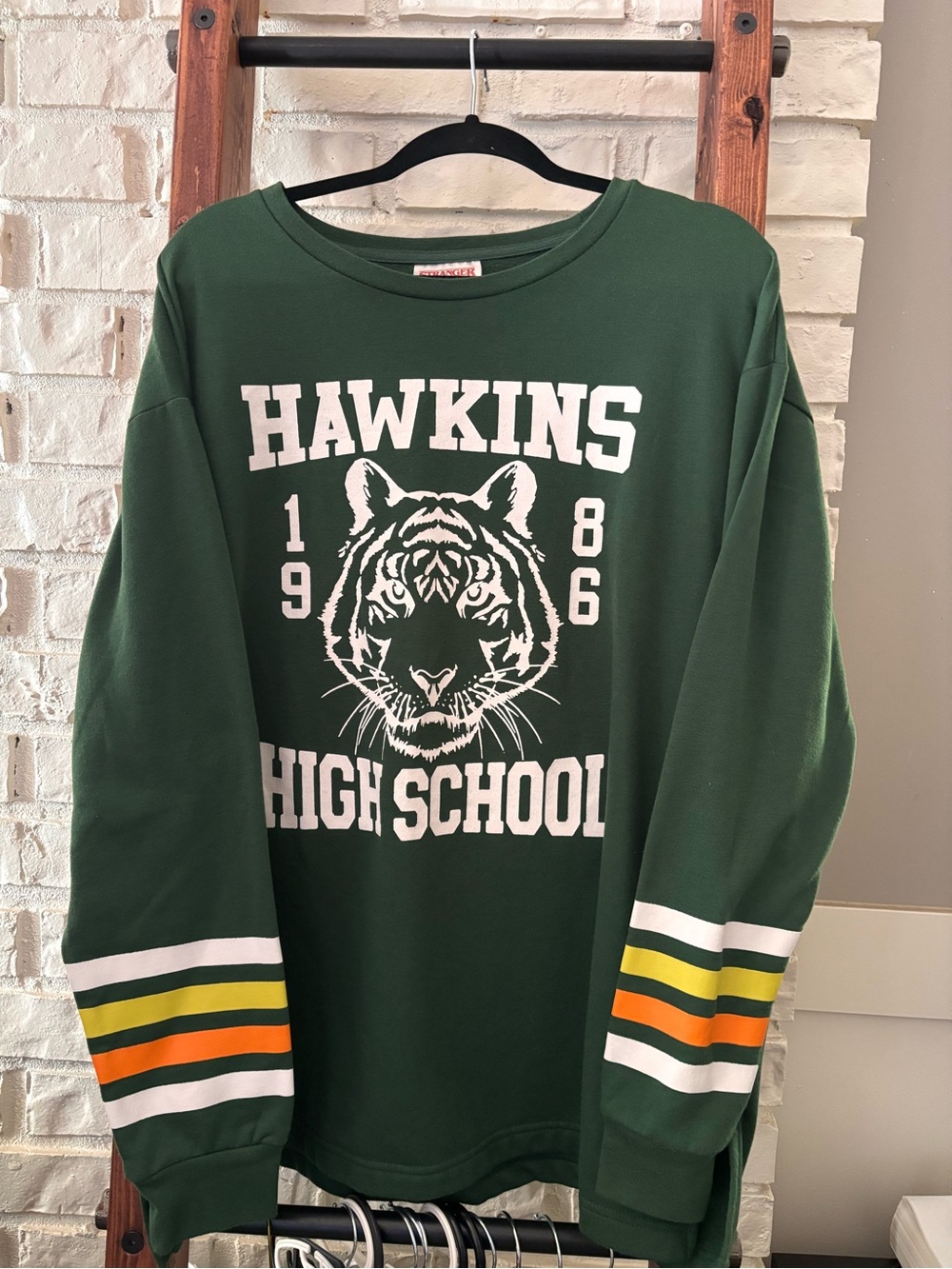 Green Hawkins High School Tiger Crewneck Sweatshirt
